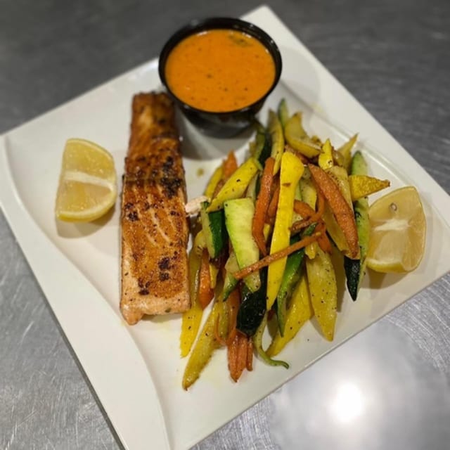 Grilled Salmon.