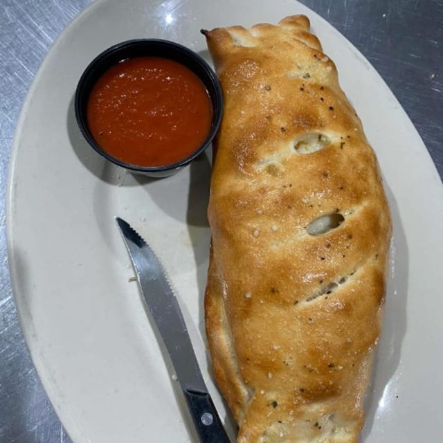 Meat and Veggie Stromboli.